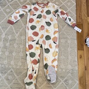 Carter's Fruit-Print Footed One-Piece fleece pajamas